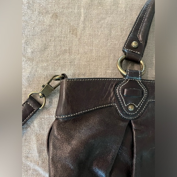 Louis Quatorze Leather Bag - chocolate brown color (Used) - Picture 3 of 6